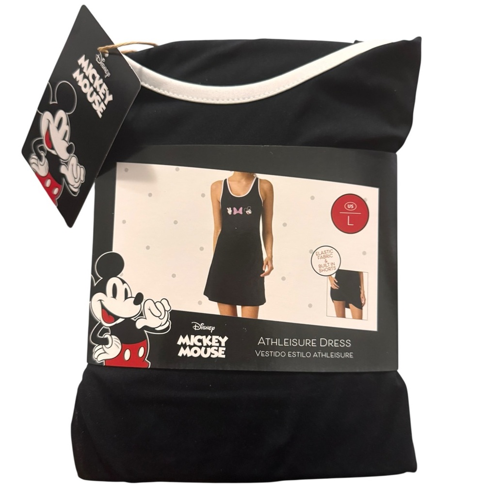 Disney Mickey Mouse Black Athleisure Dress with shorts Large